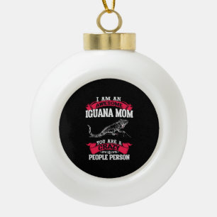 You are crazy people person ceramic ball christmas ornament