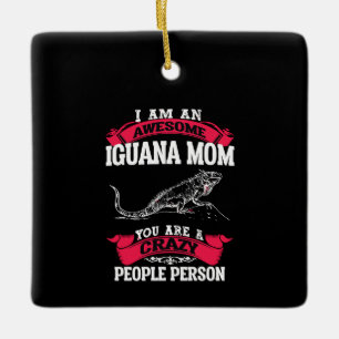 You are crazy people person ceramic ornament