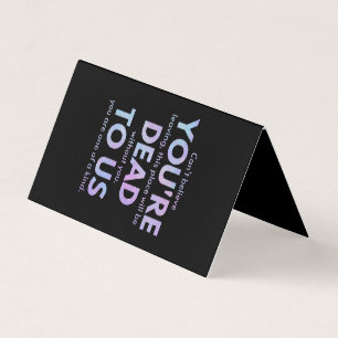 You Are Dead to Us! - R.I.P. Traitor!: Coworker Business Card