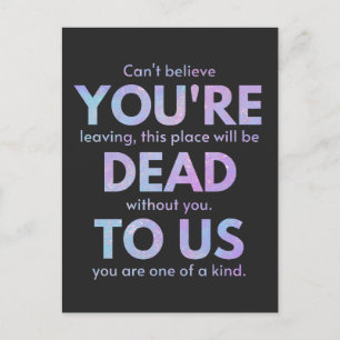 You Are Dead to Us! - R.I.P. Traitor!: Coworker Holiday Postcard