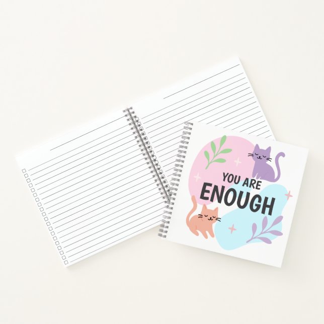 You Are Enough cat Affirmation  Notebook (Inside)