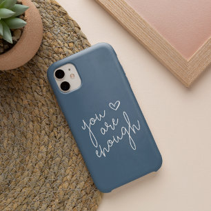 You Are Enough   Hand Lettered Inspirational Quote iPhone 13 Case