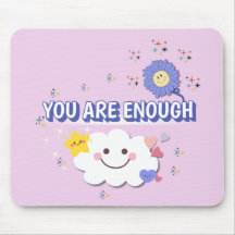 You Are Enough – Lilac Flower Mousepad