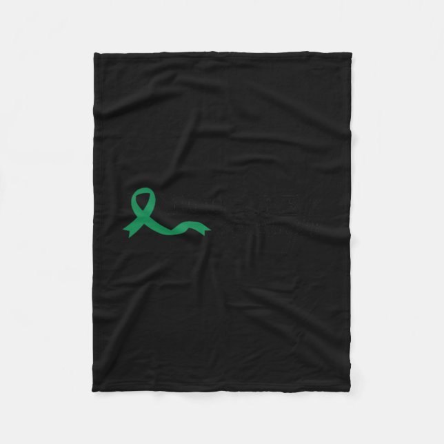 You Are Enough Mental Health Green Ribbon Suicide  Fleece Blanket (Front)
