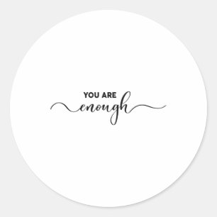 You Are Enough Mental Health S Awareness Vintage Classic Round Sticker