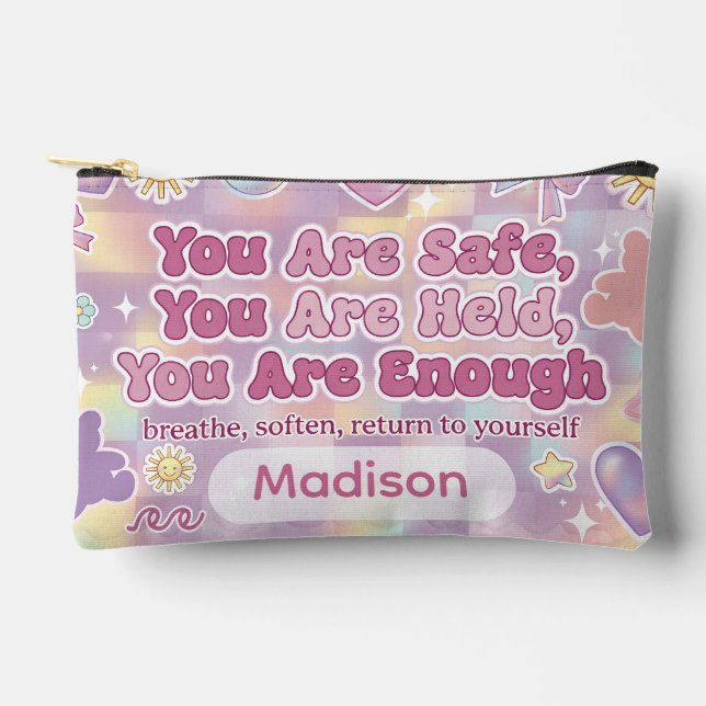You Are Enough Personalised Anxiety Bag (Front)