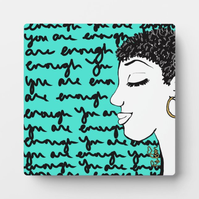 You Are Enough Plaque with Easel (Front)