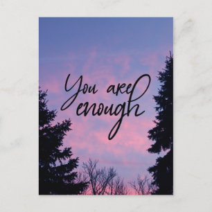 You are enough postcard