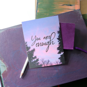 You are enough postcard