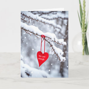 You Are Enough Red Heart  Card