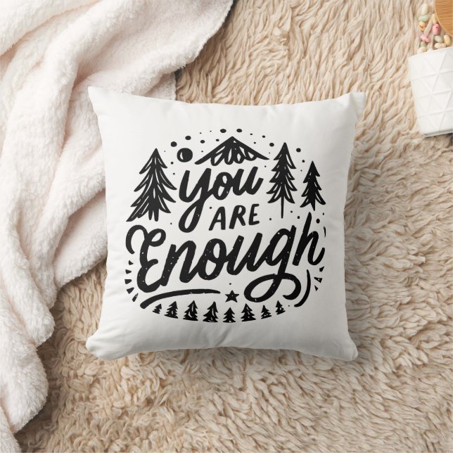 You are enough self love affirmation quotes cushion (Blanket)