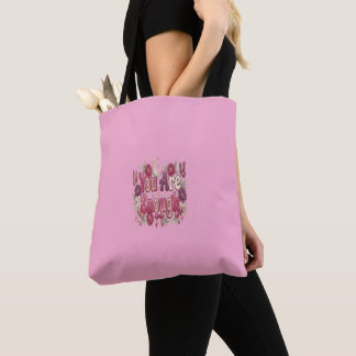 You Are Enough | Self Love Bubble Typography for W Tote Bag