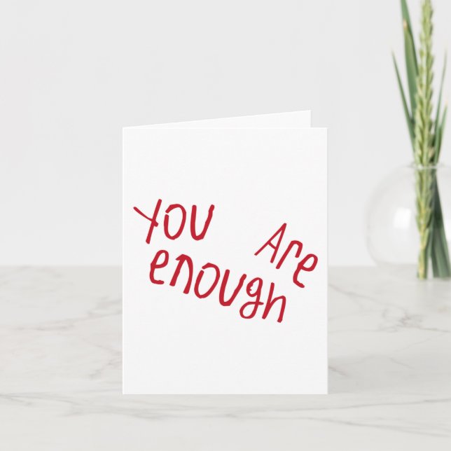 You Are Enough Sticker  Card (Front)