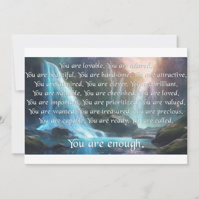 You Are Enough - stickers Holiday Card (Front)