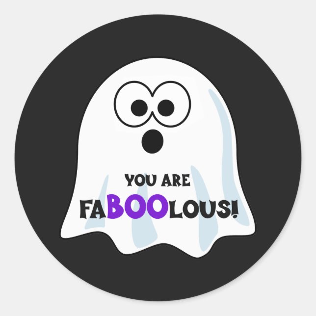 You are FaBOOlous Halloween Ghost Classic Round Sticker (Front)