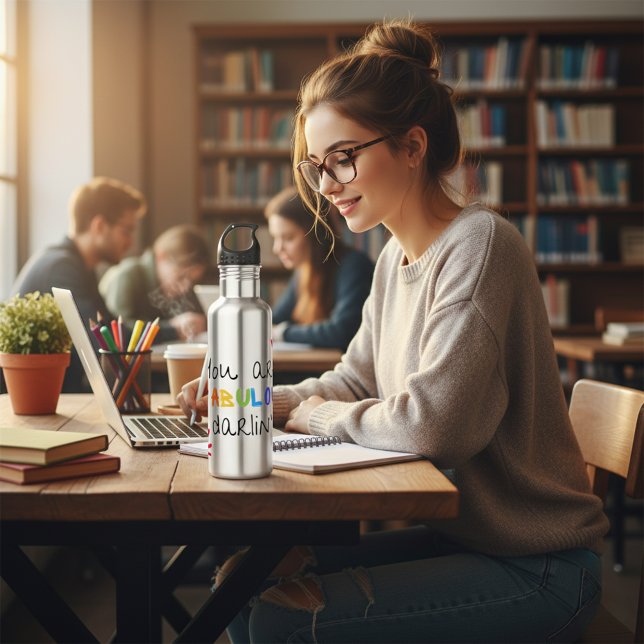 You Are Fabulous Darlin 710 Ml Water Bottle (Staying hydrated and staying fabulous — the ultimate study buddy energy. 💁‍♀️✨)