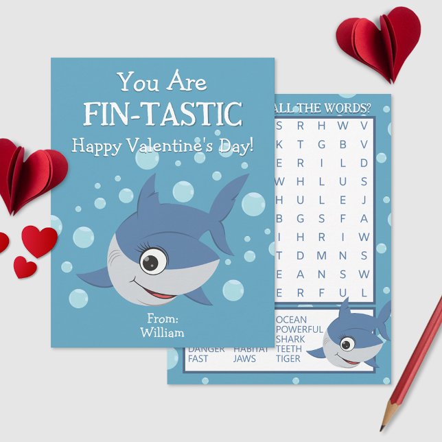 You Are Fin-Tastic Classroom Valentine's Day Card (Creator Uploaded)