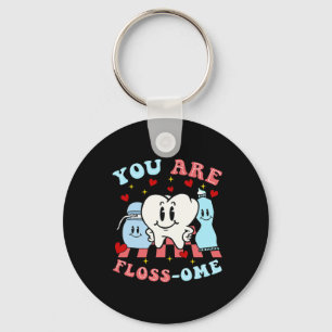 You Are Floss-ome Cute Teeth Key Ring
