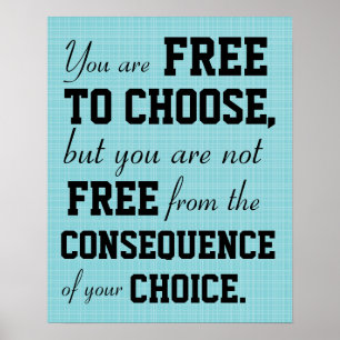 You are Free to chose inspirational quote poster