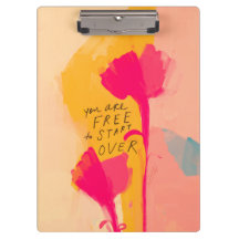 You Are Free To Start Over Inspirational Quote