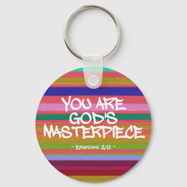 You Are God’s Masterpiece Ephesians Quote Key Ring (Front)
