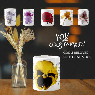 YOU ARE GOD'S BELOVED PETUNIA YELLOW LOVED MUG 