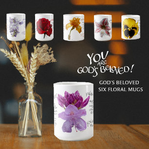 YOU ARE GOD'S BELOVED RHODODENDRON PURPLE LOVED COFFEE MUG