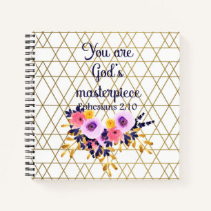 You Are God's Masterpiece Bible Verse Christian Notebook