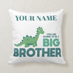 You are going to be a big brother dinosaur cushion