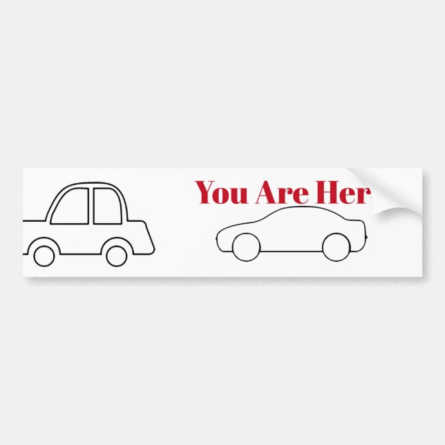 You Are Here Bumper Sticker (Front)