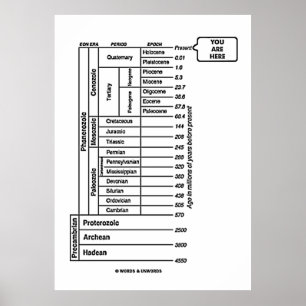 You Are Here (Geological Age Earth's History) Poster