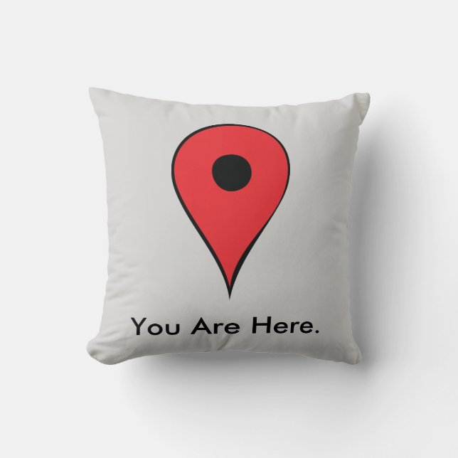 You Are Here Map Pin Cushion (Front)