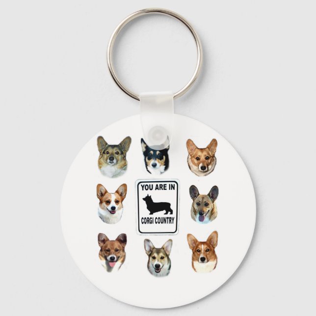 You Are In  Corgi Country Key Ring (Front)