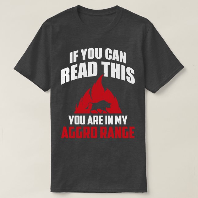 You Are In My Aggro Range Funny T Shirts Sayings F (Design Front)
