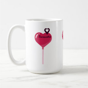 You Are in My Pink Lollypop Heart Personalised Coffee Mug