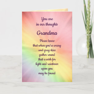 You are In Our Thoughts, Grandma greeting Card