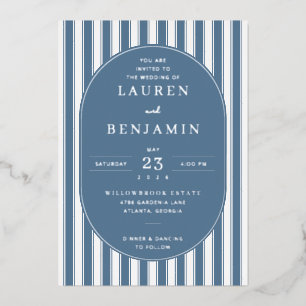 You Are Invited Nautical Blue Stripes