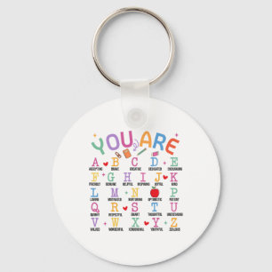 You Are Letters Alphabet Learn Abcs Inspiration Te Key Ring