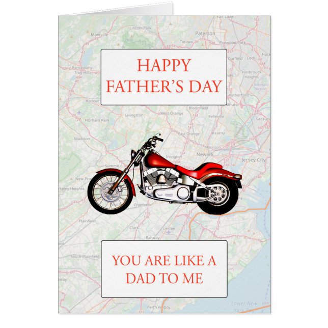 You are like a Dad to Me Father's Day Motorbike (Front)