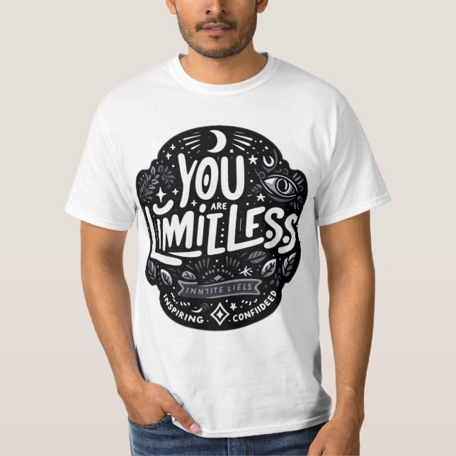 You Are Limitless – Empowering Motivational Quote T-Shirt (Front)