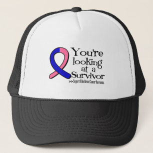 You are Looking at a Male Breast Cancer Survivor Trucker Hat