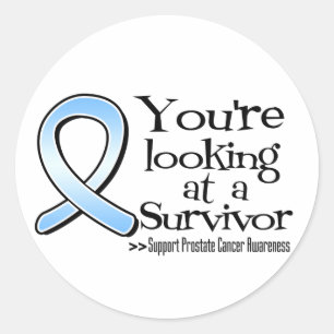 You are Looking at a Prostate Cancer Survivor Classic Round Sticker