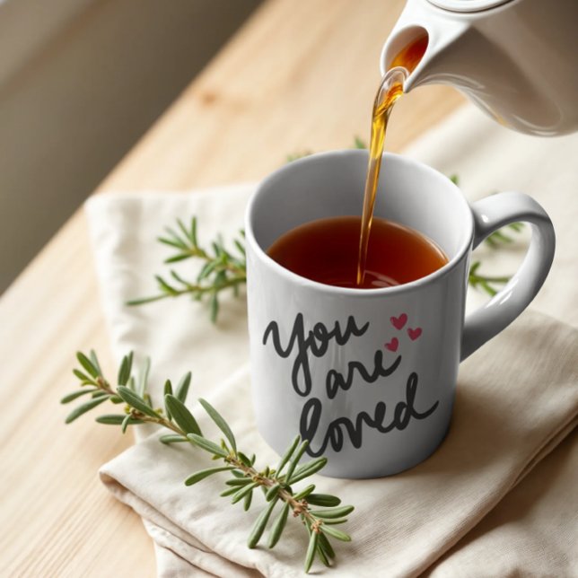 You Are Loved – Affirmation Typography Coffee Mug (Creator Uploaded)