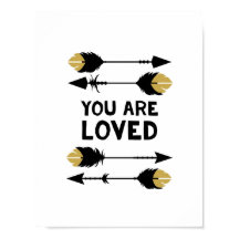 You are Loved - Black and Gold - Poster Print