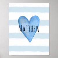 You are Loved Blue Heart Baby Boy's Nursery