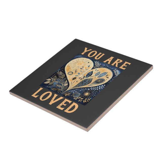You Are Loved Ceramic Tile (Side)