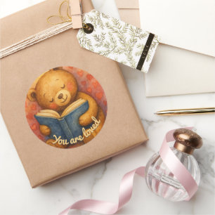 You Are Loved – Cute Bear Round Sticker