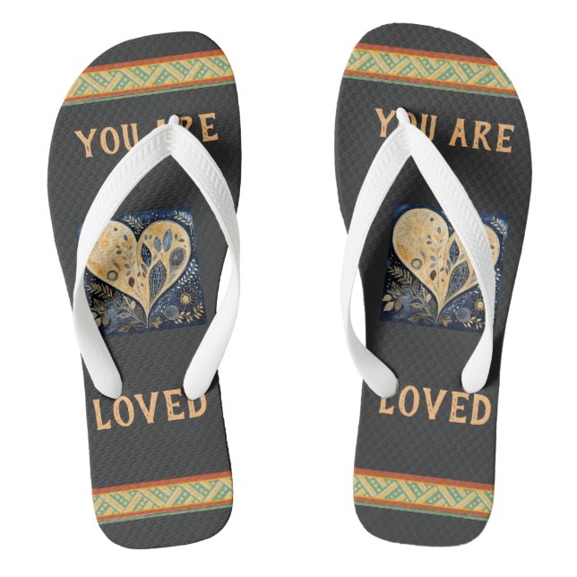 You Are Loved Flip Flops (Footbed)