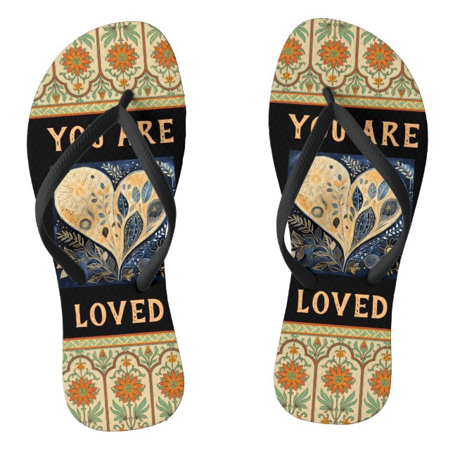 You Are Loved Flip Flops (Footbed)