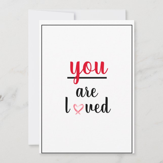  You Are Loved Kind Gesture Of Appreciation Thank You Card (Front)
